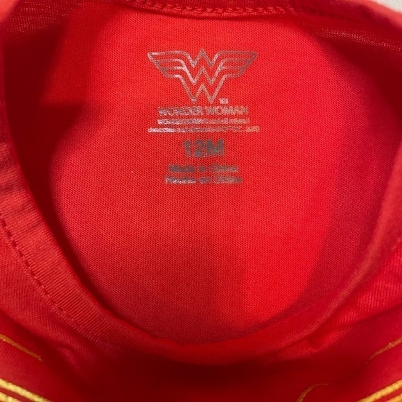 NWT girls Wonder Woman size 12 months red/blue dress - Picture 3 of 3